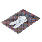 Westie on Tartan Notizblock (Linke Seite)