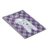 Westie on Tartan Notizblock (Rechte Seite)