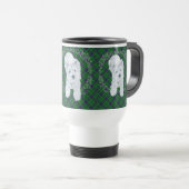 Westie on Tartan Reisebecher (VorderseiteRechts)