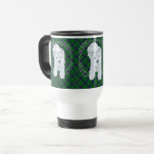 Westie on Tartan Reisebecher (Vorderseite Links)