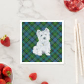 Westie on Tartan Serviette (Beispiel)