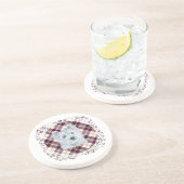 Westie on Tartan Untersetzer (Seite)