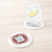 Westie on Tartan Untersetzer (Seite)
