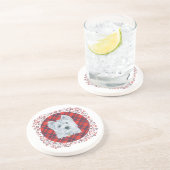 Westie on Tartan Untersetzer (Seite)