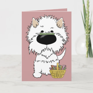 Westie - Ostersteinjagd, jemand? Feiertagskarte
