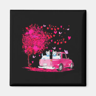 Westie Paar LKW Frohen Valentinstag Geschenke Magnet