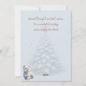 Westie Pair Merry Christmas Card Feiertagskarte (Rückseite)