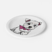 Westie Party Pappteller (Schrägansicht)