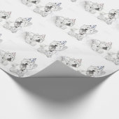 Westie Party-Zeit Geschenkpapier (Ecke)