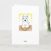 WESTIE PERSONALISIERTE BIRTHDAY CARD KARTE (Rückseite)