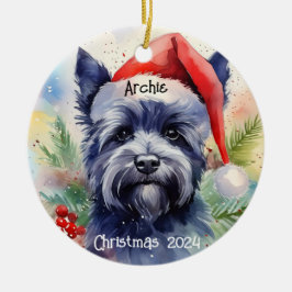 Westie personalisierte Weihnachtsdekoration Keramik Ornament