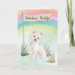 Westie Pet Beileid über Rainbow Bridge Karte