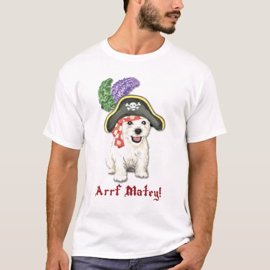 Westie Pirat T-Shirt (Vorderseite)