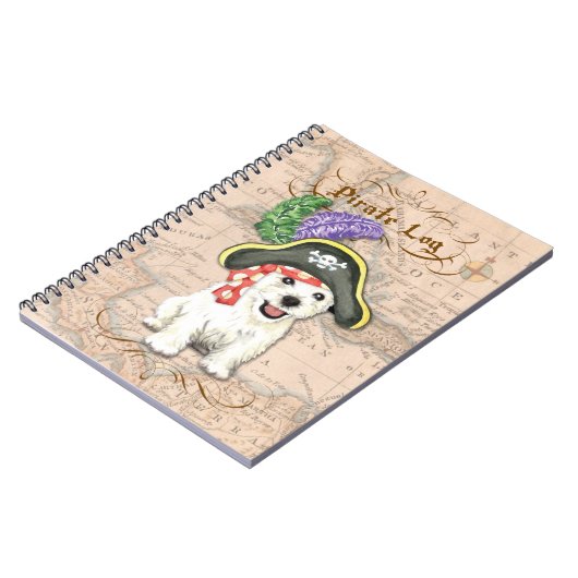 Westie Pirate Notizblock (Linke Seite)
