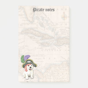 Westie Pirate Post-it Klebezettel