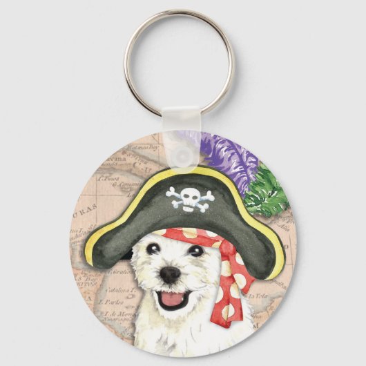 Westie Pirate Schlüsselanhänger (Vorderseite)