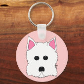 Westie Portrait Schlüsselanhänger (Vorderseite)