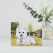 Westie Postcard Postkarte (Stehend Vorderseite)