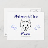 Westie Postkarte (Vorne/Hinten)