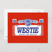 Westie Postkarte (Vorne/Hinten)