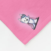 Westie Princess KiniArt Fleece Blanket (Ecke)