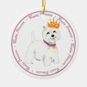Westie Princess Ornament (Vorne)