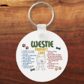 Westie Property Laws 4 Schlüsselanhänger (Vorderseite)