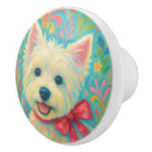 Westie Pull Knobs Keramikknauf (Rechts)