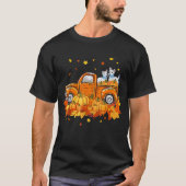 Westie Pumpkin Truck Halloween Erntedank Geschenk T-Shirt (Vorderseite)
