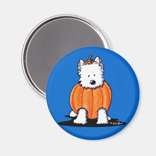 Westie Punkin' Magnet (Vorderseite/Rückseite)