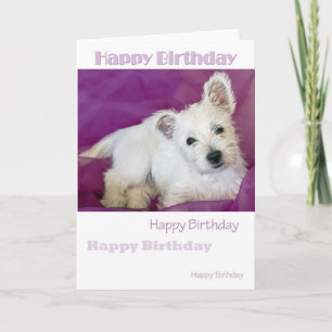 Westie Pup Card Karte