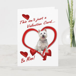 Westie Puppy-Liebe in einem Umschlag - neue Versio Feiertagskarte