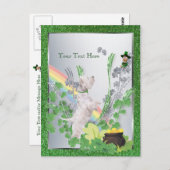 Westie Puppy Number Two St Pattys anpassen Postkarte (Vorne/Hinten)