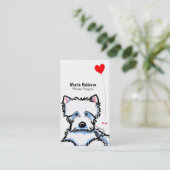 Westie Puppy Pet Business Cards Visitenkarte (Stehend Vorderseite)