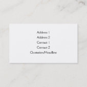 Westie Puppy Pet Business Cards Visitenkarte (Rückseite)