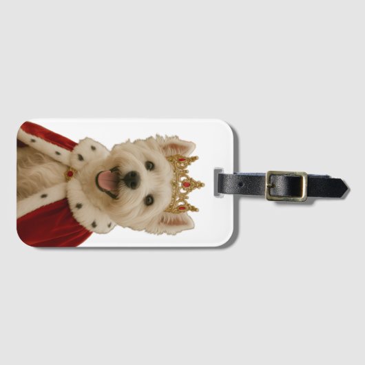 Westie Queen Gepäckanhänger (Vorderseite (Horizontal))