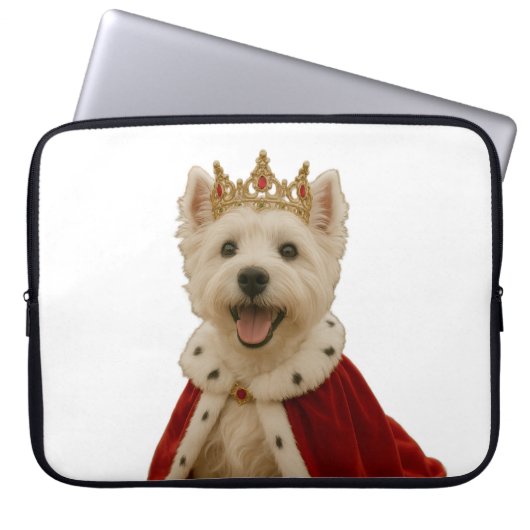Westie Queen Laptopschutzhülle (Vorderseite)