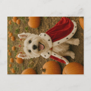 Westie Queen zu Halloween Postkarte