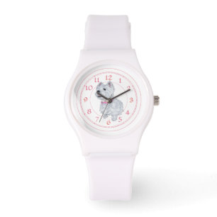 Westie Rosa Halsband Armbanduhr