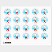 Westie Round Christmas Stickers (Blatt)
