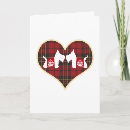 Westie Royal Crown Feiertagskarte (Vorderseite)