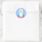 Westie Runder Aufkleber (Tasche)