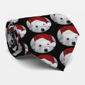 Westie Sankt WeihnachtsKrawatte Krawatte (Gerollt)