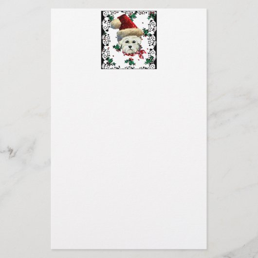 Westie Santa Briefpapier (Vorderseite)