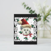 Westie Santa Feiertagspostkarte (Stehend Vorderseite)