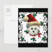 Westie Santa Feiertagspostkarte (Vorne/Hinten)