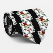 Westie Santa Krawatte (Gerollt)