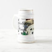 Westie Santa Stien Bierglas (Vorderseite Links)