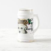 Westie Santa Stien Bierglas (VorderseiteRechts)