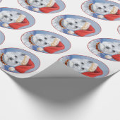 Westie Santas Helper Geschenkpapier (Ecke)